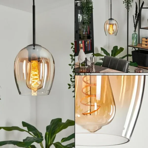 hofstein Suspension Verre 15cm Vevino Clair, 1 lumière* Lampes En Verre