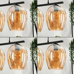 hofstein Suspension Verre 20cm Vevino Ambre, 3 lumières* Lampes En Verre