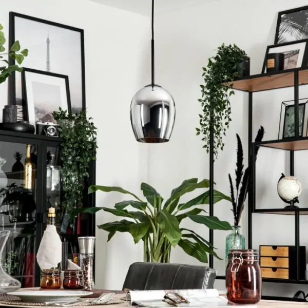 hofstein Suspension Verre 15cm Vevino Fumé, 1 lumière* Lampes Modernes