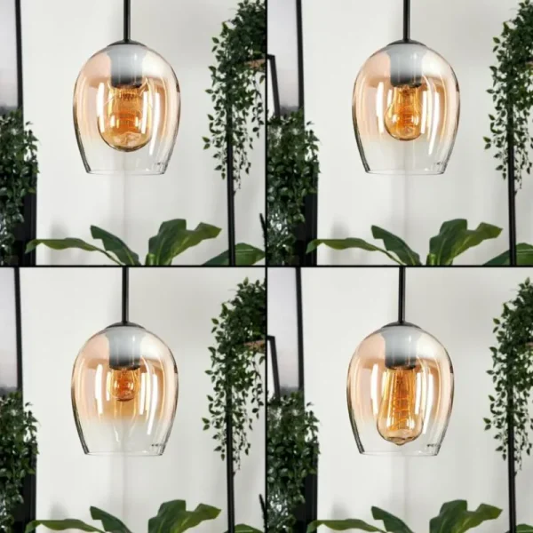 hofstein Suspension Verre 15cm Vevino Clair, 1 lumière* Lampes En Verre