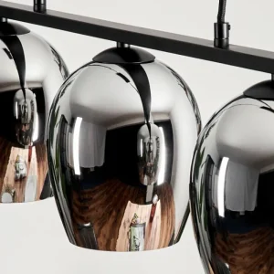hofstein Suspension Verre 15cm Vevino Chrome, Fumé, 3 lumières* Lampes Modernes