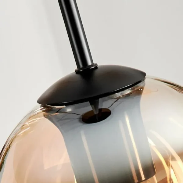 hofstein Suspension Verre 15cm Vevino Ambre, Clair, 3 lumières* Lampes En Verre