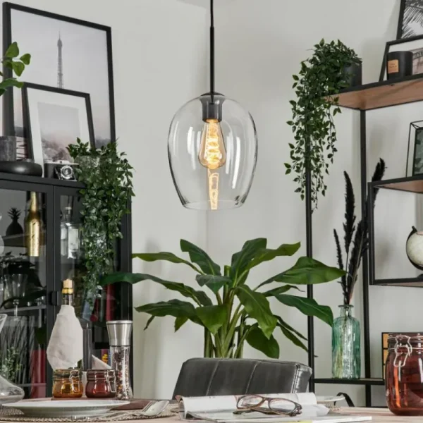 hofstein Suspension Verre 20cm Vevino Clair, 1 lumière* Lampes En Verre