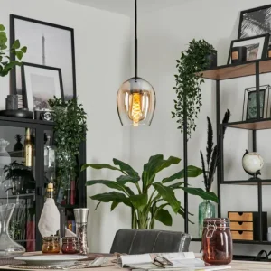 hofstein Suspension Verre 15cm Vevino Clair, 1 lumière* Lampes En Verre