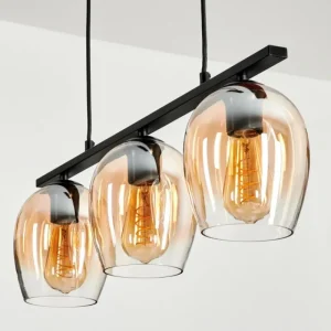 hofstein Suspension Verre 15cm Vevino Clair, 3 lumières* Lampes En Verre