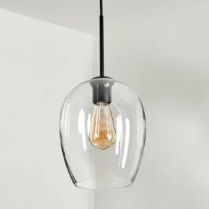 hofstein Suspension Verre 20cm Vevino Clair, 1 lumière* Lampes En Verre