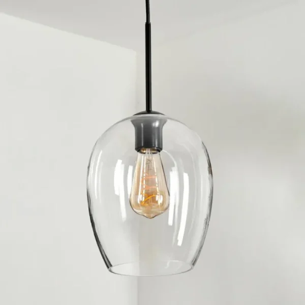 hofstein Suspension Verre 20cm Vevino Clair, 1 lumière* Lampes En Verre