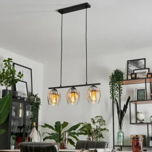 hofstein Suspension Verre 15cm Vevino Clair, 3 lumières* Lampes En Verre