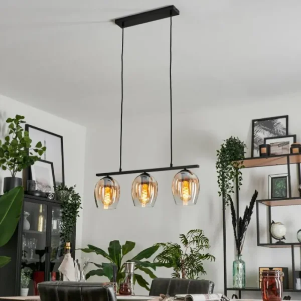 hofstein Suspension Verre 15cm Vevino Clair, 3 lumières* Lampes En Verre