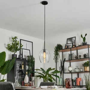 hofstein Suspension Verre 20cm Vevino Clair, 1 lumière* Lampes En Verre