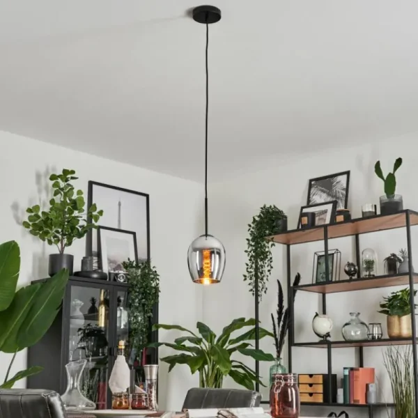 hofstein Suspension Verre 15cm Vevino Fumé, 1 lumière* Lampes Modernes