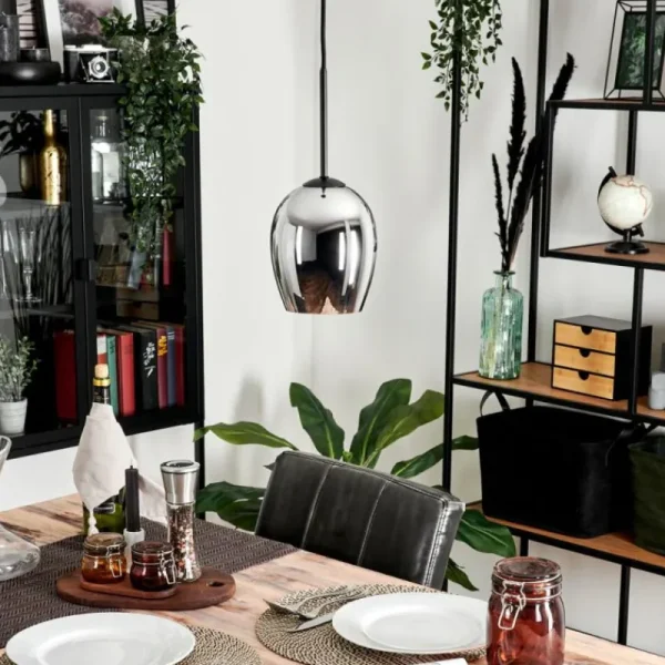 hofstein Suspension Verre 15cm Vevino Fumé, 1 lumière* Lampes Modernes