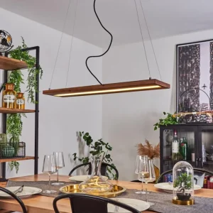 hofstein Suspension Versoix LED Chrome, Noir, 1 lumière* Lampes Modernes