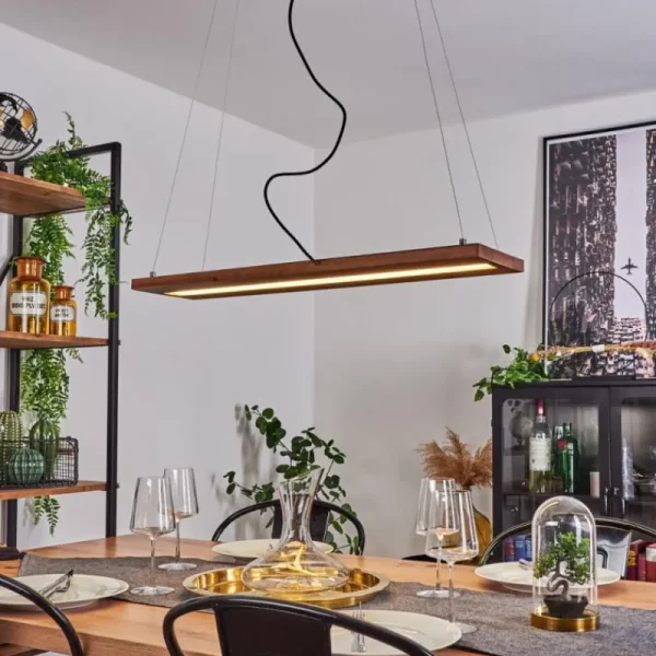 hofstein Suspension Versoix LED Chrome, Noir, 1 lumière* Lampes Modernes