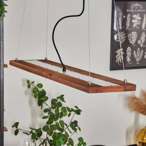 hofstein Suspension Versoix LED Chrome, Noir, 1 lumière* Lampes Modernes