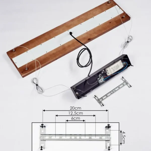 hofstein Suspension Versoix LED Chrome, Noir, 1 lumière* Lampes Modernes