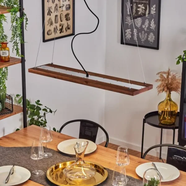 hofstein Suspension Versoix LED Chrome, Noir, 1 lumière* Lampes Modernes