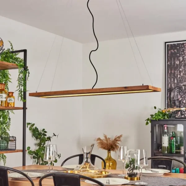 hofstein Suspension Versoix LED Chrome, Noir, 1 lumière* Lampes Modernes