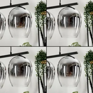 hofstein Suspension Vevino Clair, Fumé, 3 lumières* Lampes Modernes