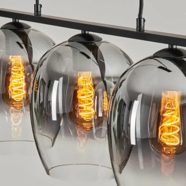 hofstein Suspension Vevino Clair, Fumé, 3 lumières* Lampes Modernes