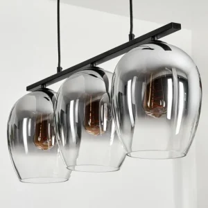 hofstein Suspension Vevino Clair, Fumé, 3 lumières* Lampes Modernes