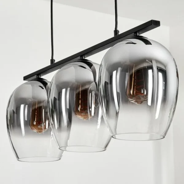 hofstein Suspension Vevino Clair, Fumé, 3 lumières* Lampes Modernes