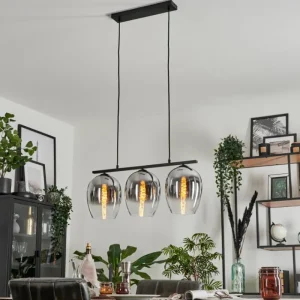 hofstein Suspension Vevino Clair, Fumé, 3 lumières* Lampes Modernes