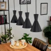 hofstein Suspension Vijes Noir, 4 lumières* Lampes Modernes
