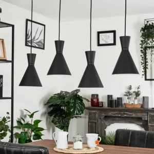 hofstein Suspension Vijes Noir, 4 lumières* Lampes Modernes