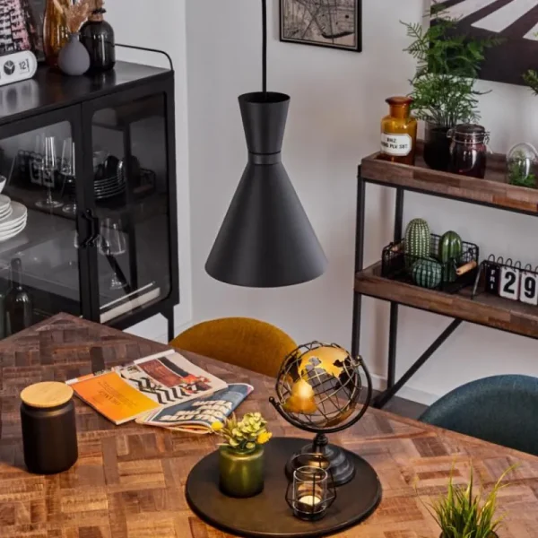 hofstein Suspension Vijes Noir, 1 lumière* Lampes Modernes