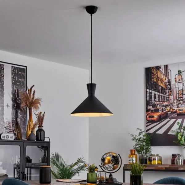 hofstein Suspension Vijes Noir, 1 lumière* Lampes Modernes