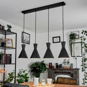 hofstein Suspension Vijes Noir, 4 lumières* Lampes Modernes