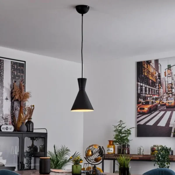 hofstein Suspension Vijes Noir, 1 lumière* Lampes Modernes