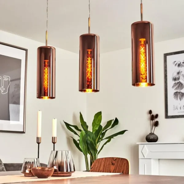 hofstein Suspension Vimodrone Nickel mat, 3 lumières* Lampes En Verre
