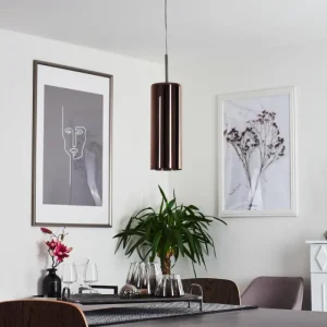 hofstein Suspension Vimodrone Nickel mat, 1 lumière* Lampes En Verre