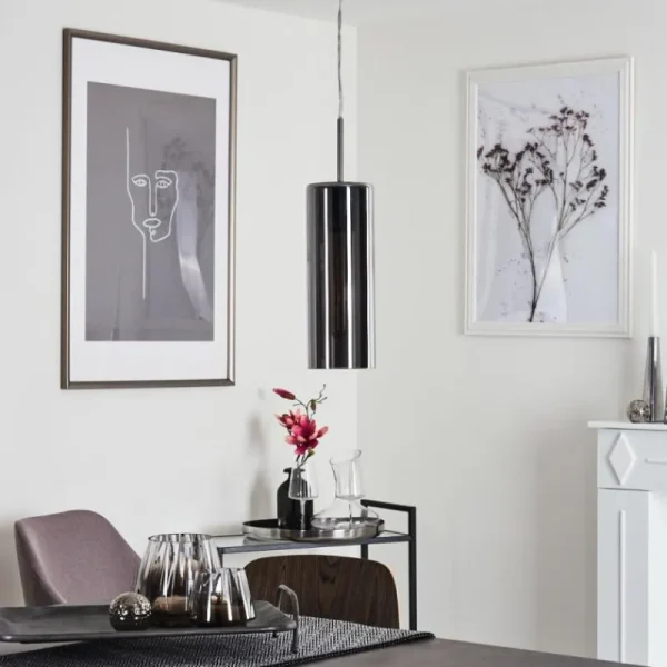 hofstein Suspension Vimodrone Nickel mat, 1 lumière* Lampes Modernes
