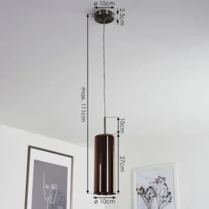 hofstein Suspension Vimodrone Nickel mat, 1 lumière* Lampes En Verre