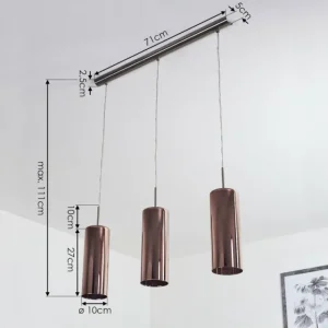 hofstein Suspension Vimodrone Nickel mat, 3 lumières* Lampes En Verre
