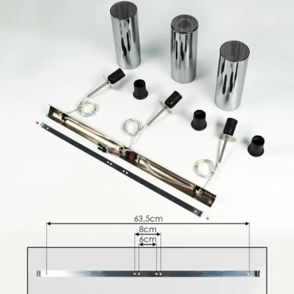 hofstein Suspension Vimodrone Nickel mat, 3 lumières* Lampes Modernes