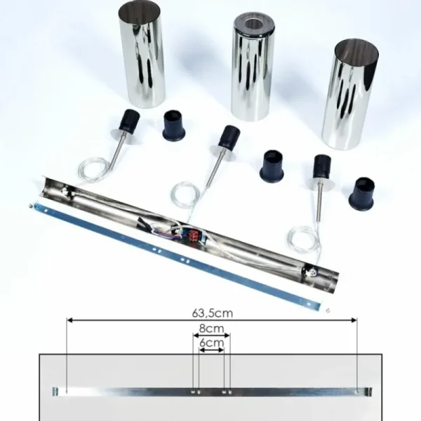 hofstein Suspension Vimodrone Nickel mat, 3 lumières* Lampes En Verre