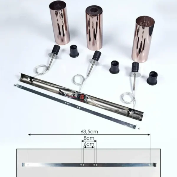 hofstein Suspension Vimodrone Nickel mat, 3 lumières* Lampes En Verre