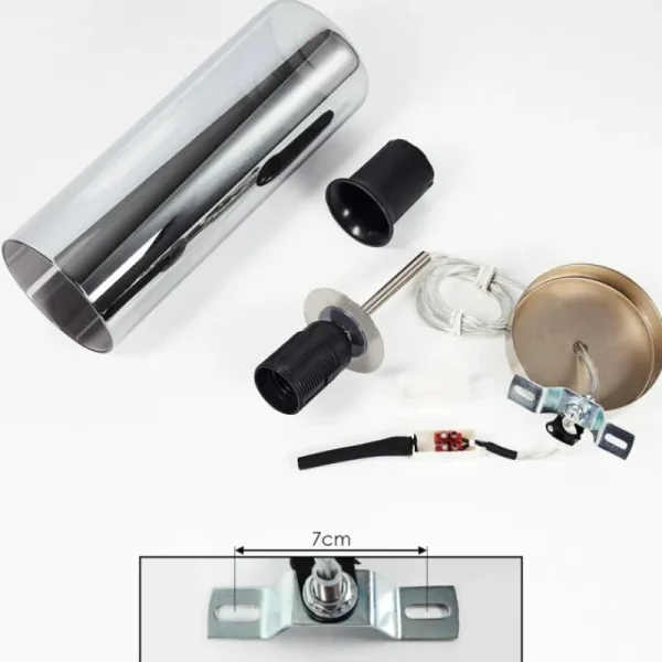 hofstein Suspension Vimodrone Nickel mat, 1 lumière* Lampes Modernes
