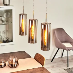 hofstein Suspension Vimodrone Nickel mat, 3 lumières* Lampes En Verre