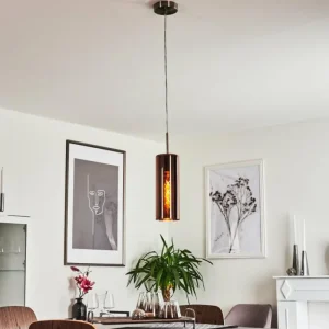 hofstein Suspension Vimodrone Nickel mat, 1 lumière* Lampes En Verre
