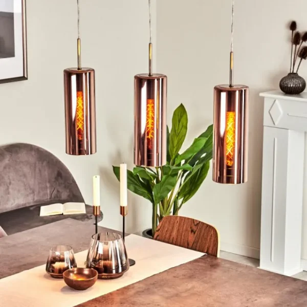 hofstein Suspension Vimodrone Nickel mat, 3 lumières* Lampes En Verre