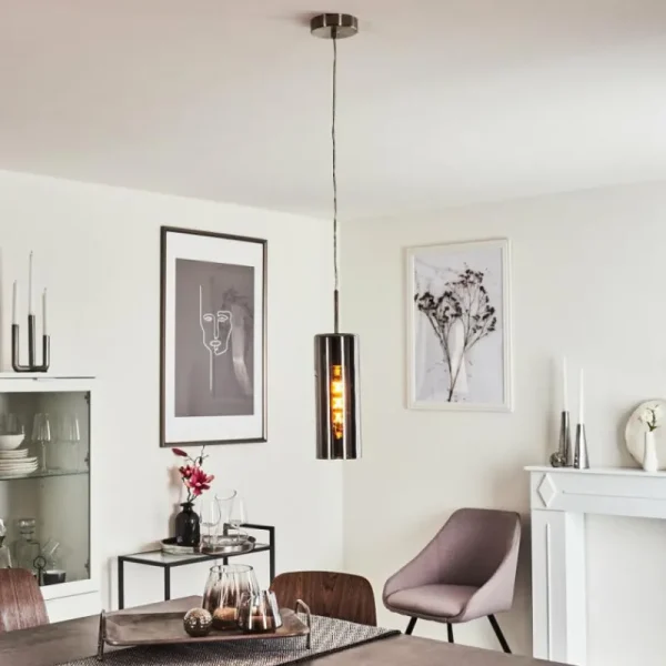 hofstein Suspension Vimodrone Nickel mat, 1 lumière* Lampes Modernes