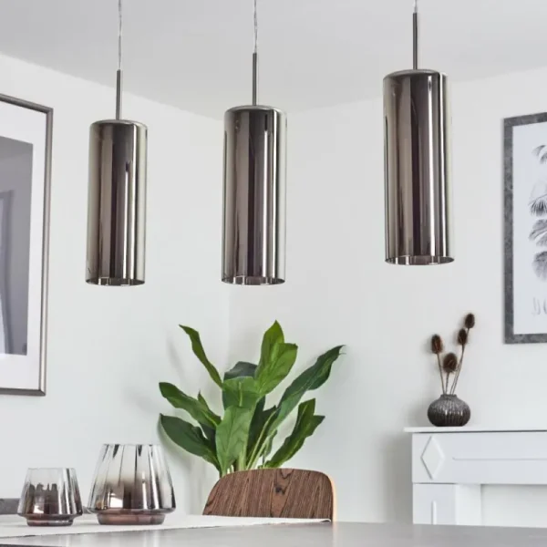 hofstein Suspension Vimodrone Nickel mat, 3 lumières* Lampes En Verre