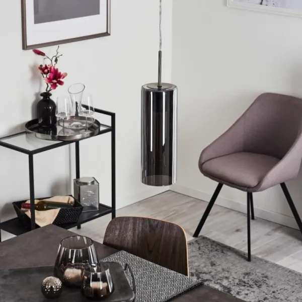 hofstein Suspension Vimodrone Nickel mat, 1 lumière* Lampes Modernes