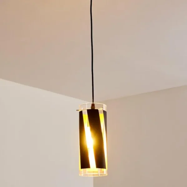 hofstein Suspension Vänersborg Noir, 1 lumière* Lampes En Verre