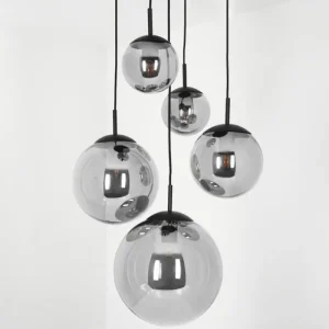 hofstein Suspension Voluntad Noir, 5 lumières* Lampes Modernes